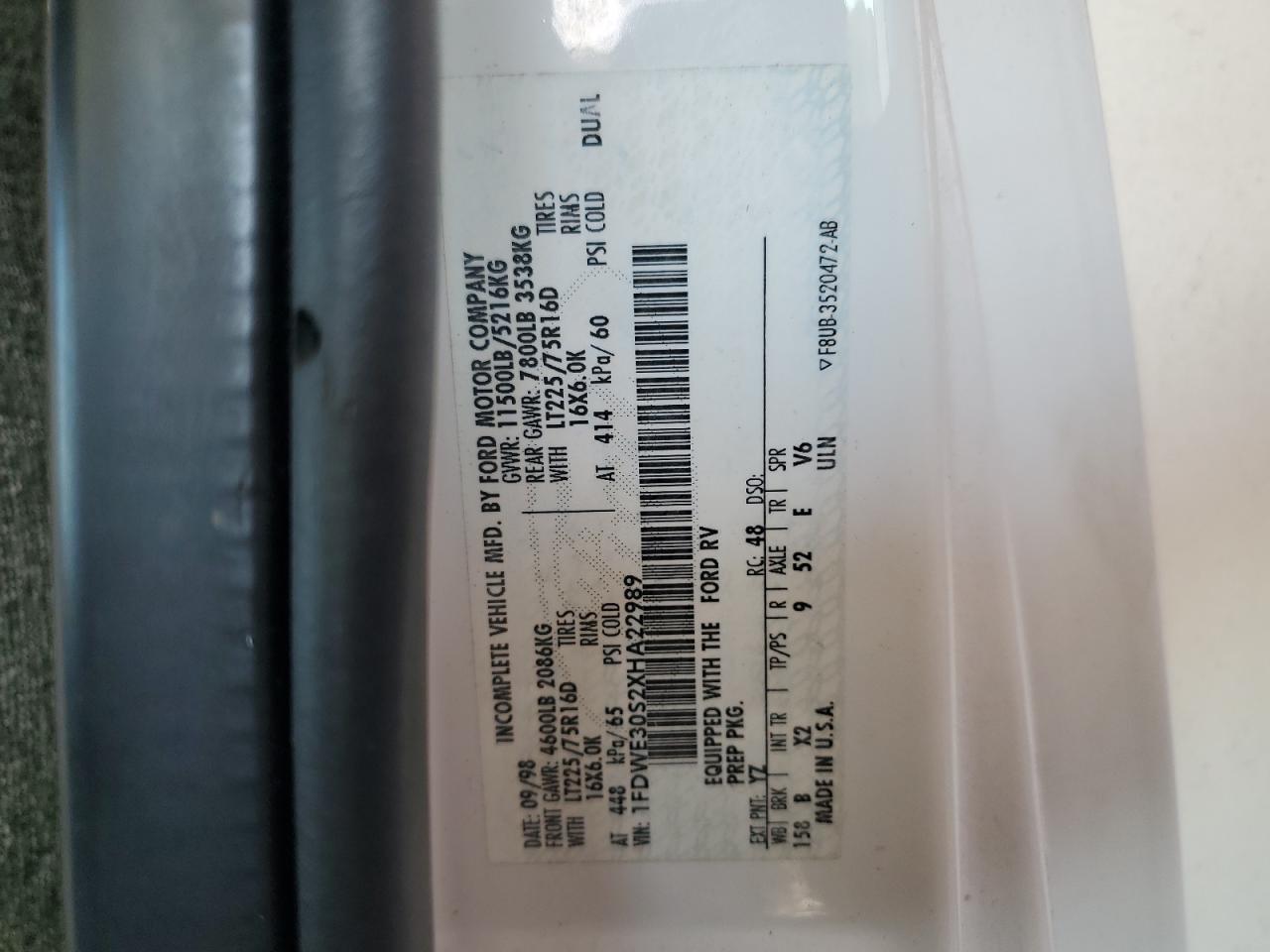 Ford Econoline E350 Super Duty Cutaway Van Rv Image 3