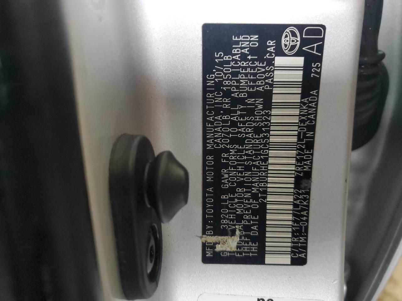 Toyota Corolla L Image 13