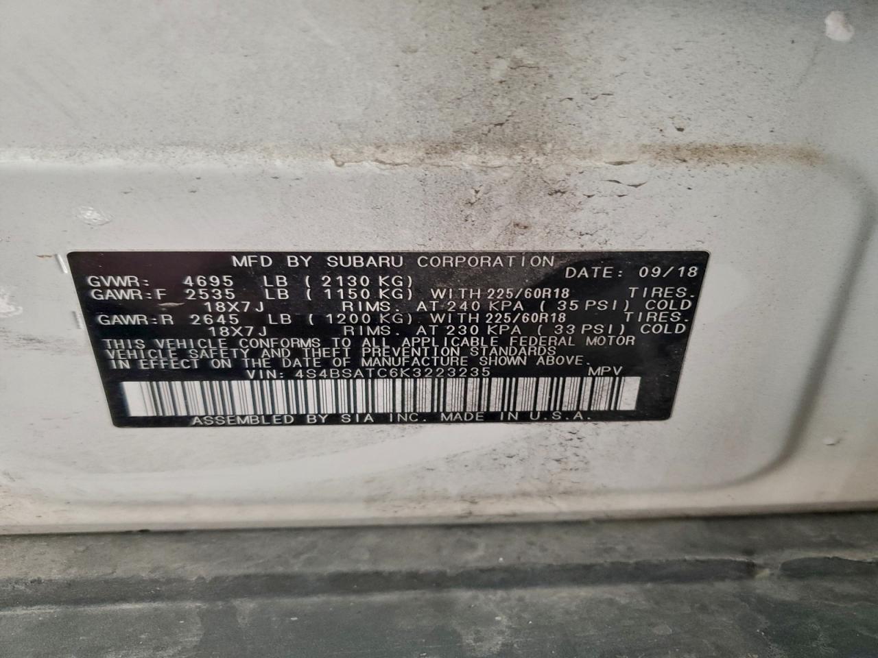 Subaru Outback Touring Image 12