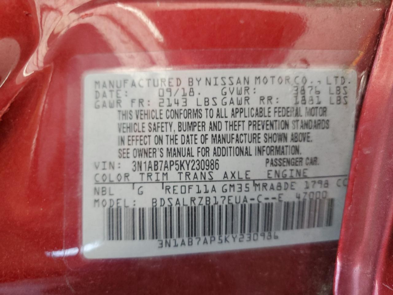 Nissan Sentra S Image 12