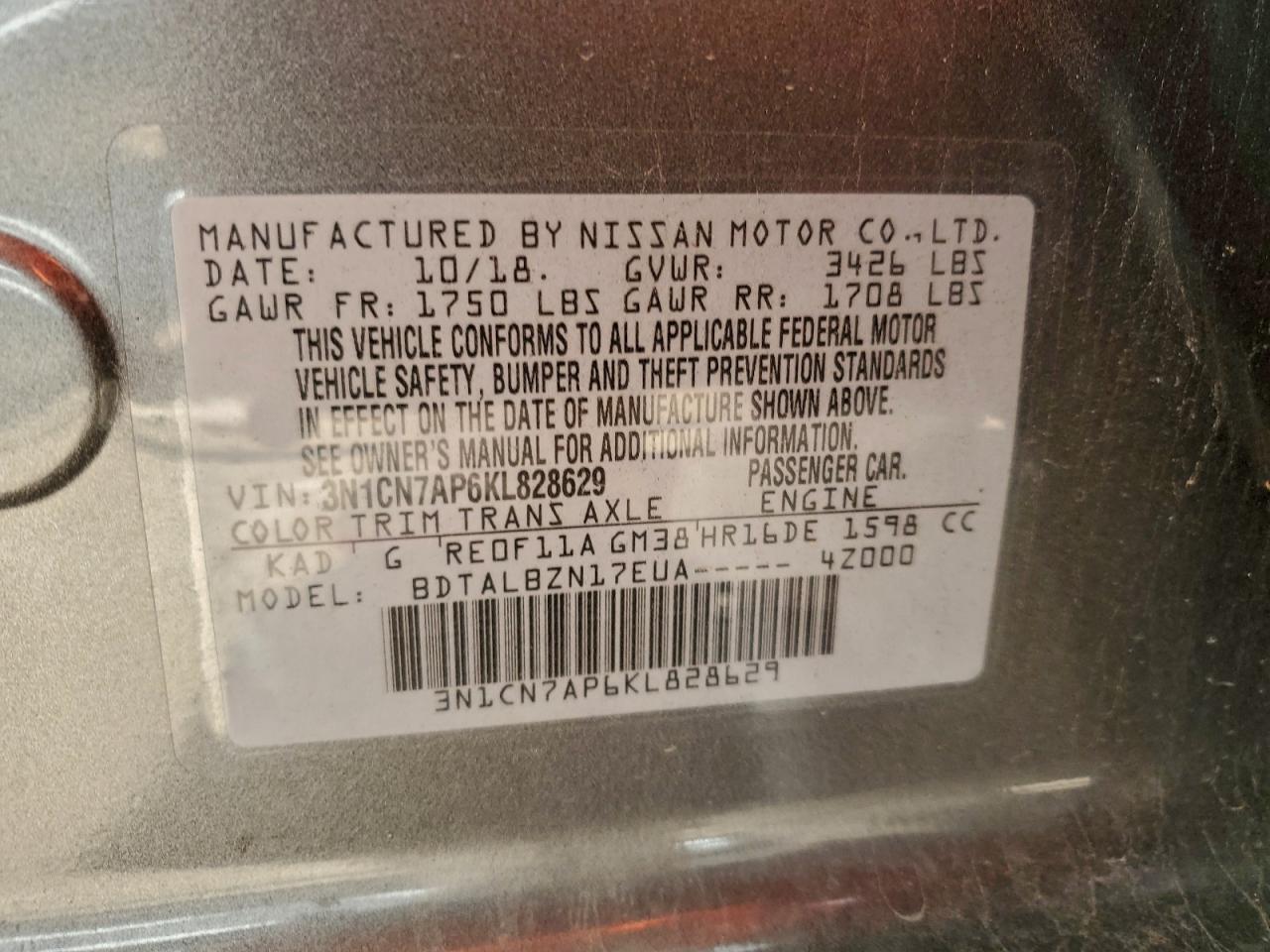 Nissan Versa S Image 10