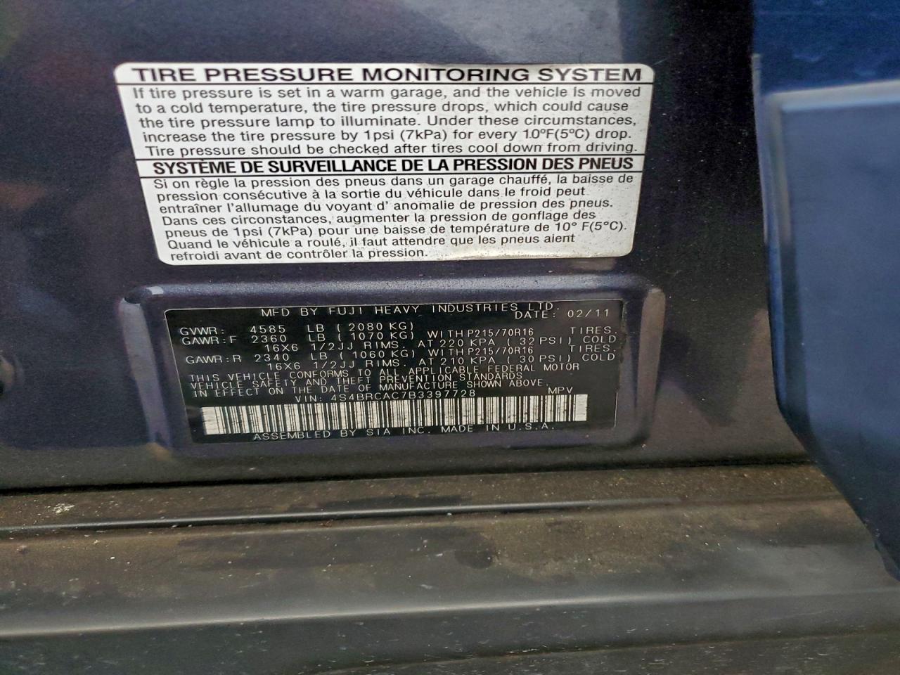 Subaru Outback 2.5i Image 13