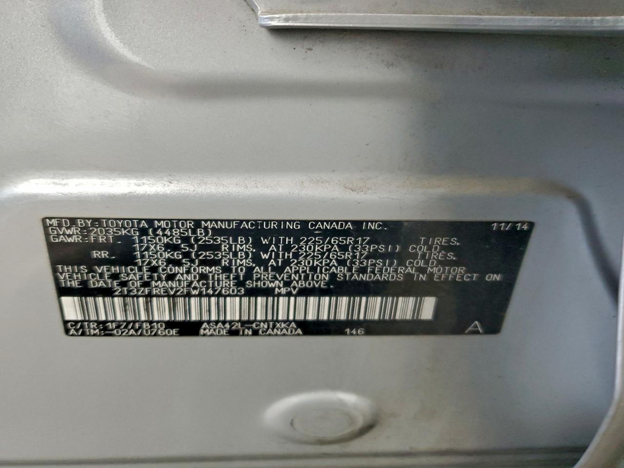 Toyota RAV4 Le Image 12