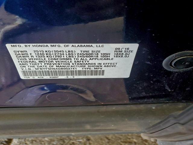 Honda Pilot Exl Image 14