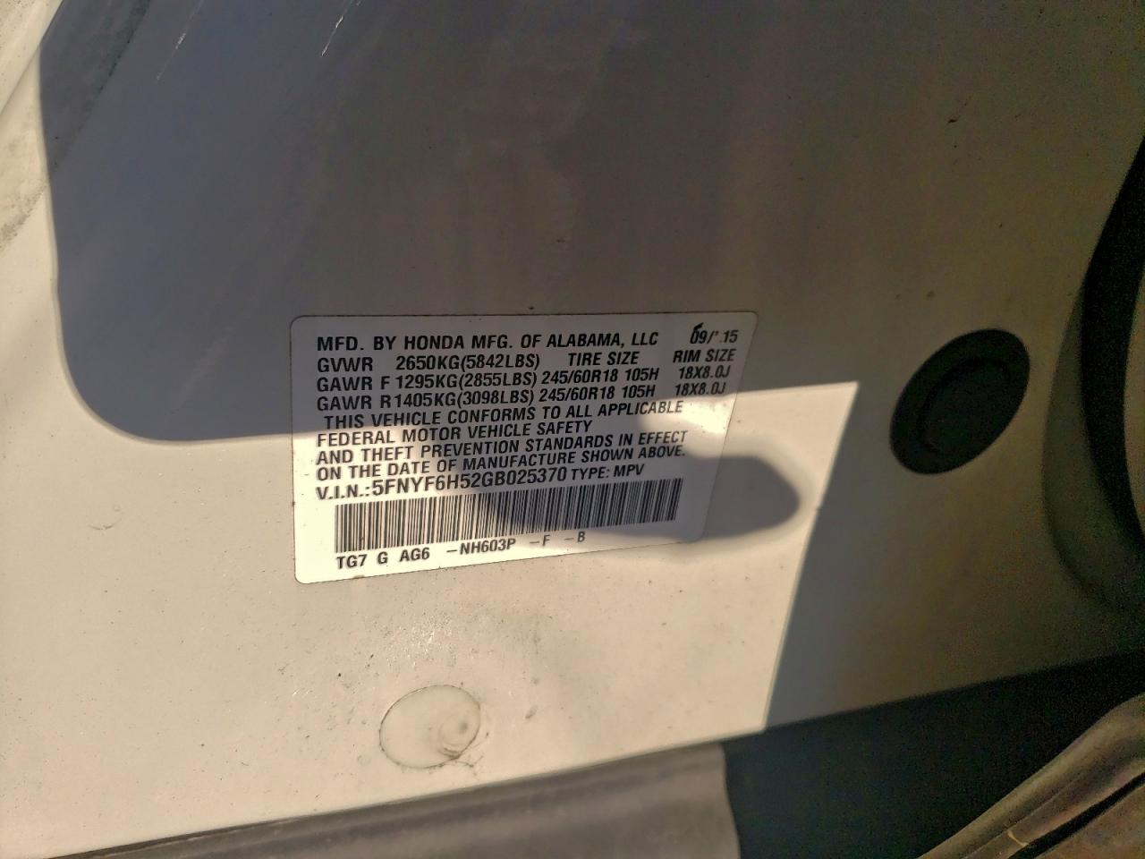 Honda Pilot Exl Image 10