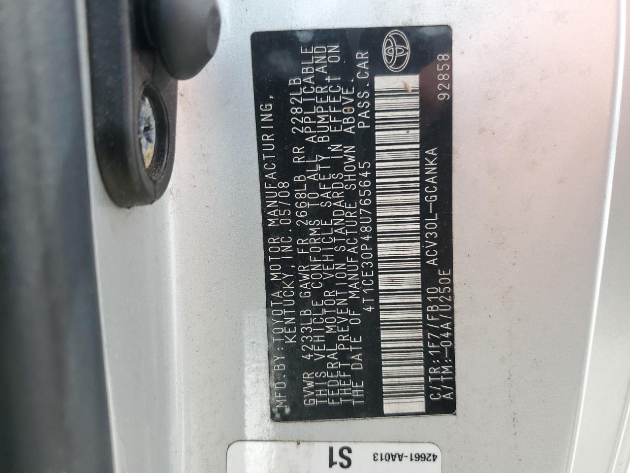 Toyota Camry Se Image 8