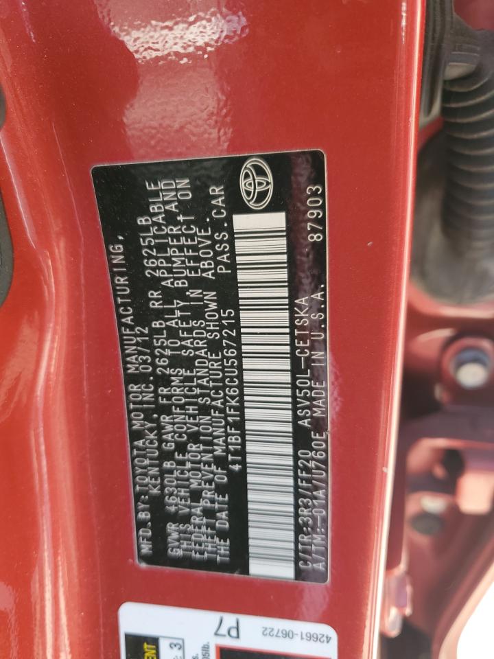 Toyota Camry Base Image 10