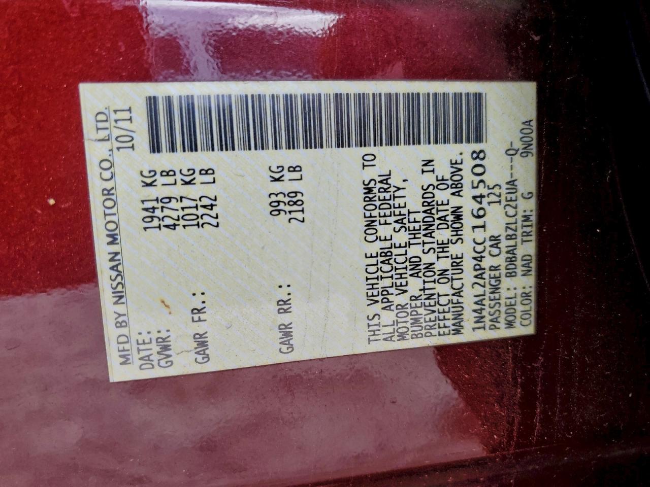 Nissan Altima Base Image 2