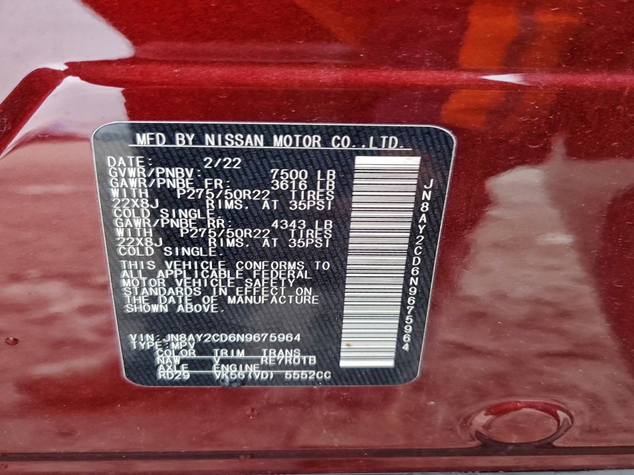 Nissan Armada Platinum Image 8