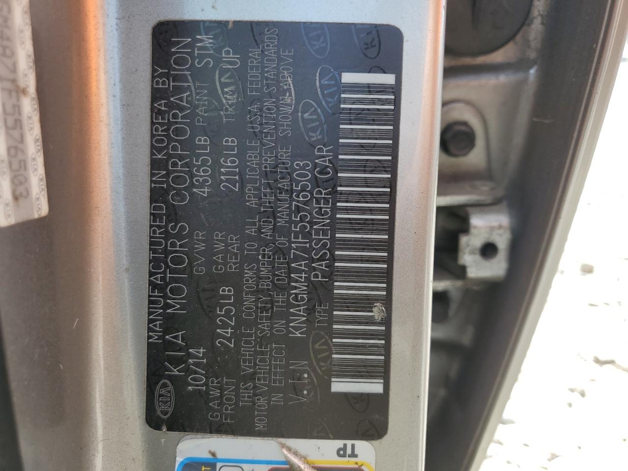 Kia Optima Lx Image 6