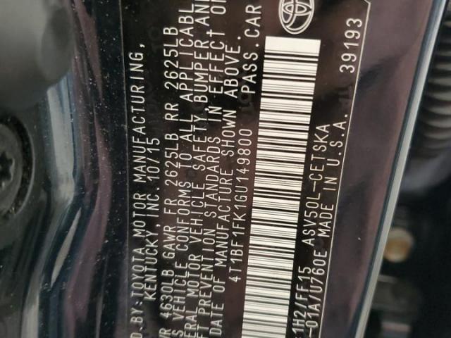 Toyota Camry Le Image 2