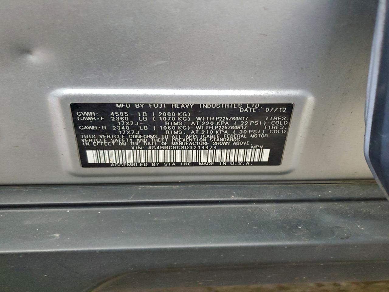 Subaru Outback 2.5i Premium Image 9