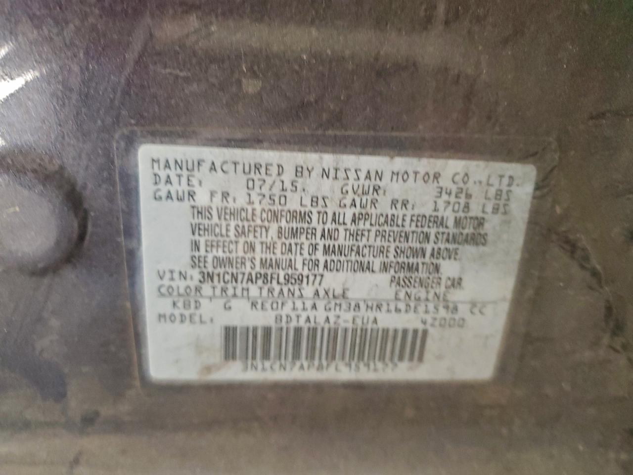 Nissan Versa S Image 9