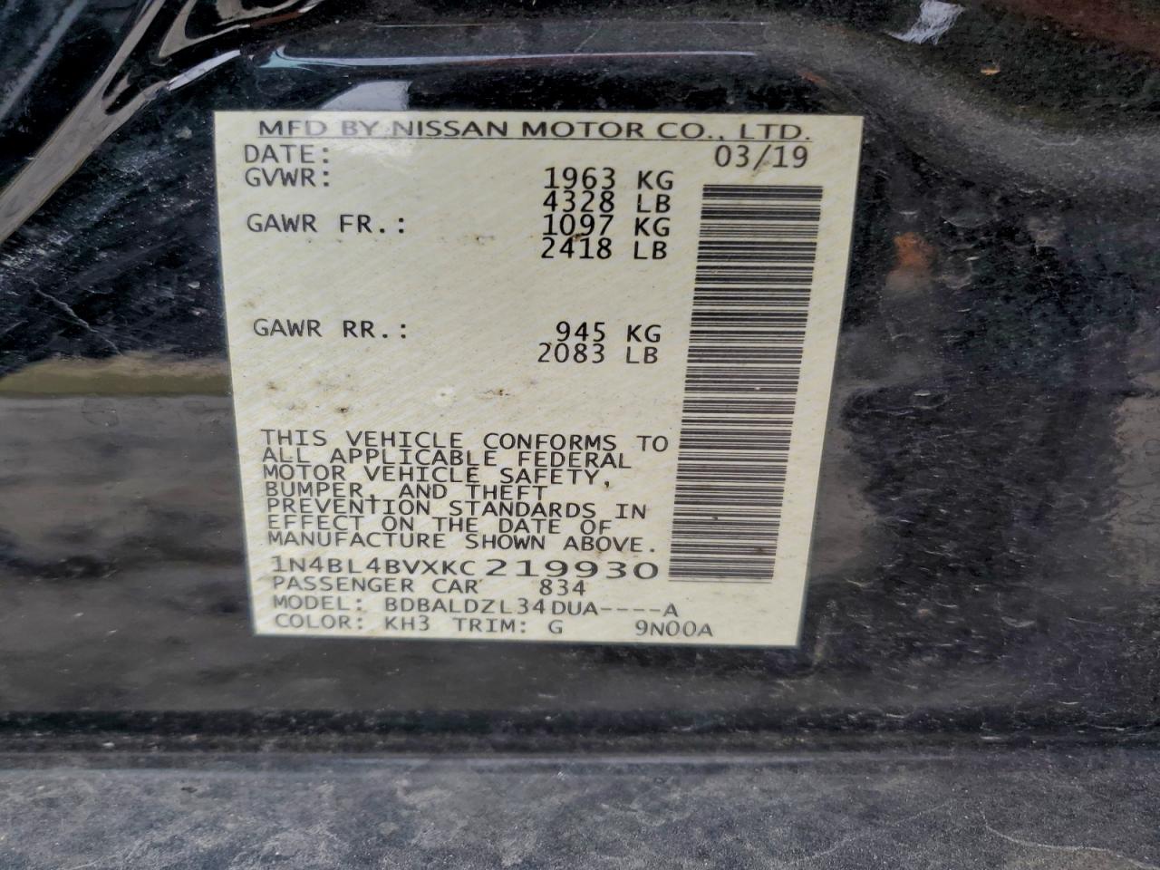 Nissan Altima S Image 10