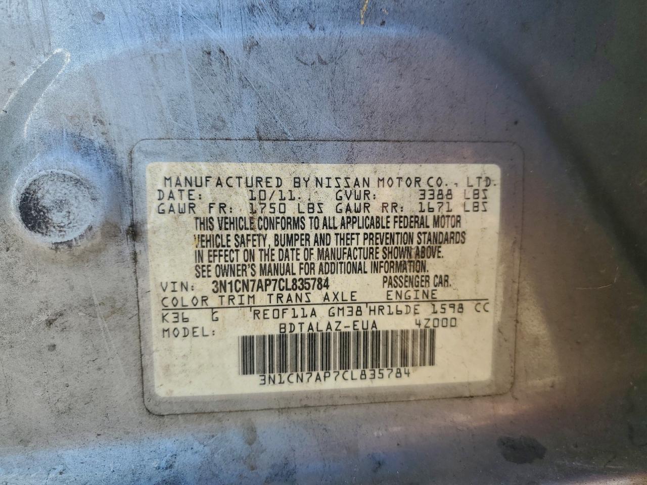 Nissan Versa S Image 3